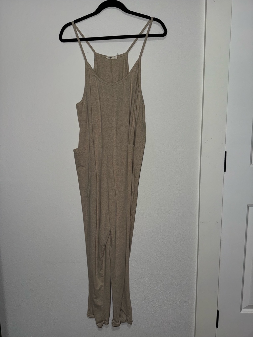 Everyday Sleeveless Tank Jumpsuit in Taupe